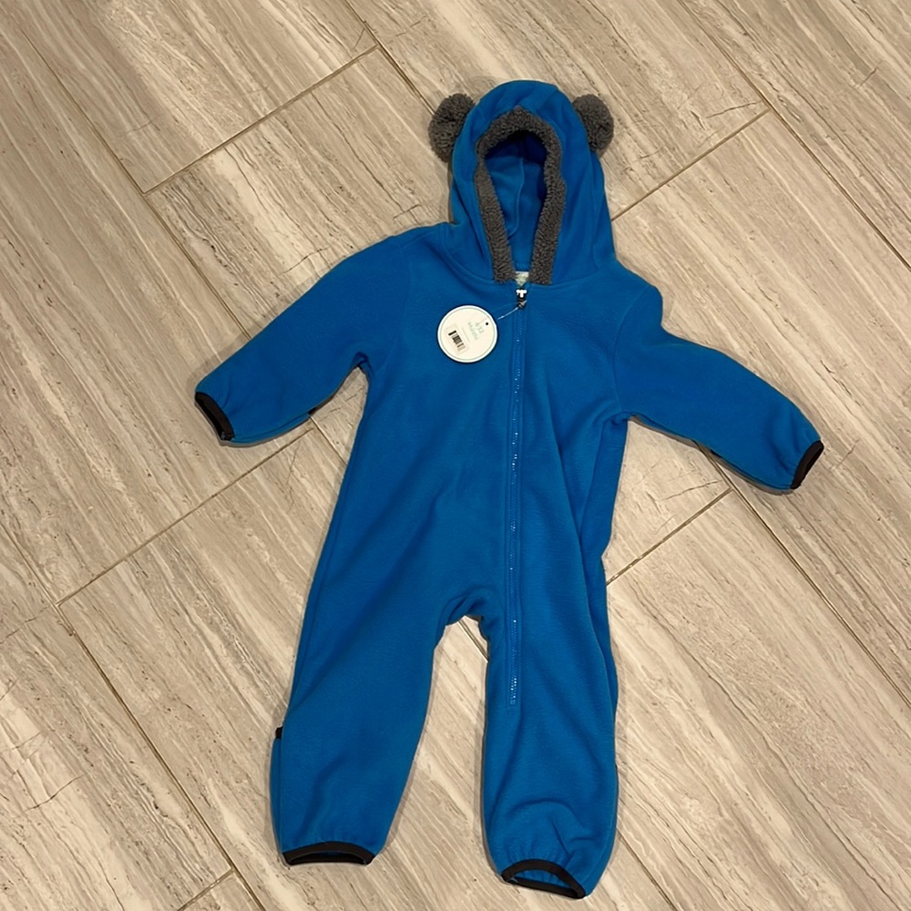 NWT Fleece Blue Bunting Suit